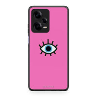 Thumbnail for Θήκη Xiaomi Redmi Note 12 Pro 5G Blue Eye Pink από τη Smartfits με σχέδιο στο πίσω μέρος και μαύρο περίβλημα | Xiaomi Redmi Note 12 Pro 5G Blue Eye Pink Case with Colorful Back and Black Bezels