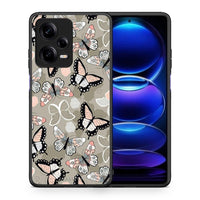 Thumbnail for Θήκη Xiaomi Redmi Note 12 Pro 5G Boho Butterflies από τη Smartfits με σχέδιο στο πίσω μέρος και μαύρο περίβλημα | Xiaomi Redmi Note 12 Pro 5G Boho Butterflies Case with Colorful Back and Black Bezels