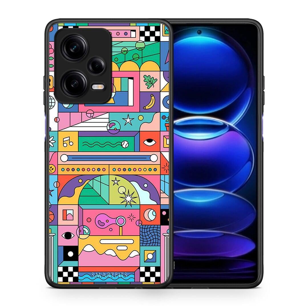 Θήκη Xiaomi Redmi Note 12 Pro 5G Bubbles Soap από τη Smartfits με σχέδιο στο πίσω μέρος και μαύρο περίβλημα | Xiaomi Redmi Note 12 Pro 5G Bubbles Soap Case with Colorful Back and Black Bezels