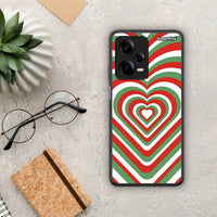 Thumbnail for Θήκη Xiaomi Redmi Note 12 Pro 5G Christmas Hearts από τη Smartfits με σχέδιο στο πίσω μέρος και μαύρο περίβλημα | Xiaomi Redmi Note 12 Pro 5G Christmas Hearts Case with Colorful Back and Black Bezels