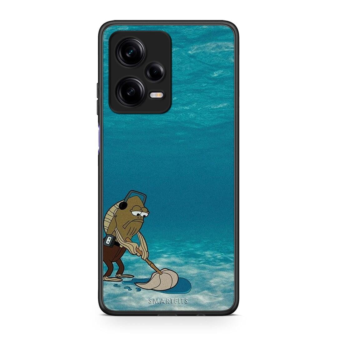 Θήκη Xiaomi Redmi Note 12 Pro 5G Clean The Ocean από τη Smartfits με σχέδιο στο πίσω μέρος και μαύρο περίβλημα | Xiaomi Redmi Note 12 Pro 5G Clean The Ocean Case with Colorful Back and Black Bezels