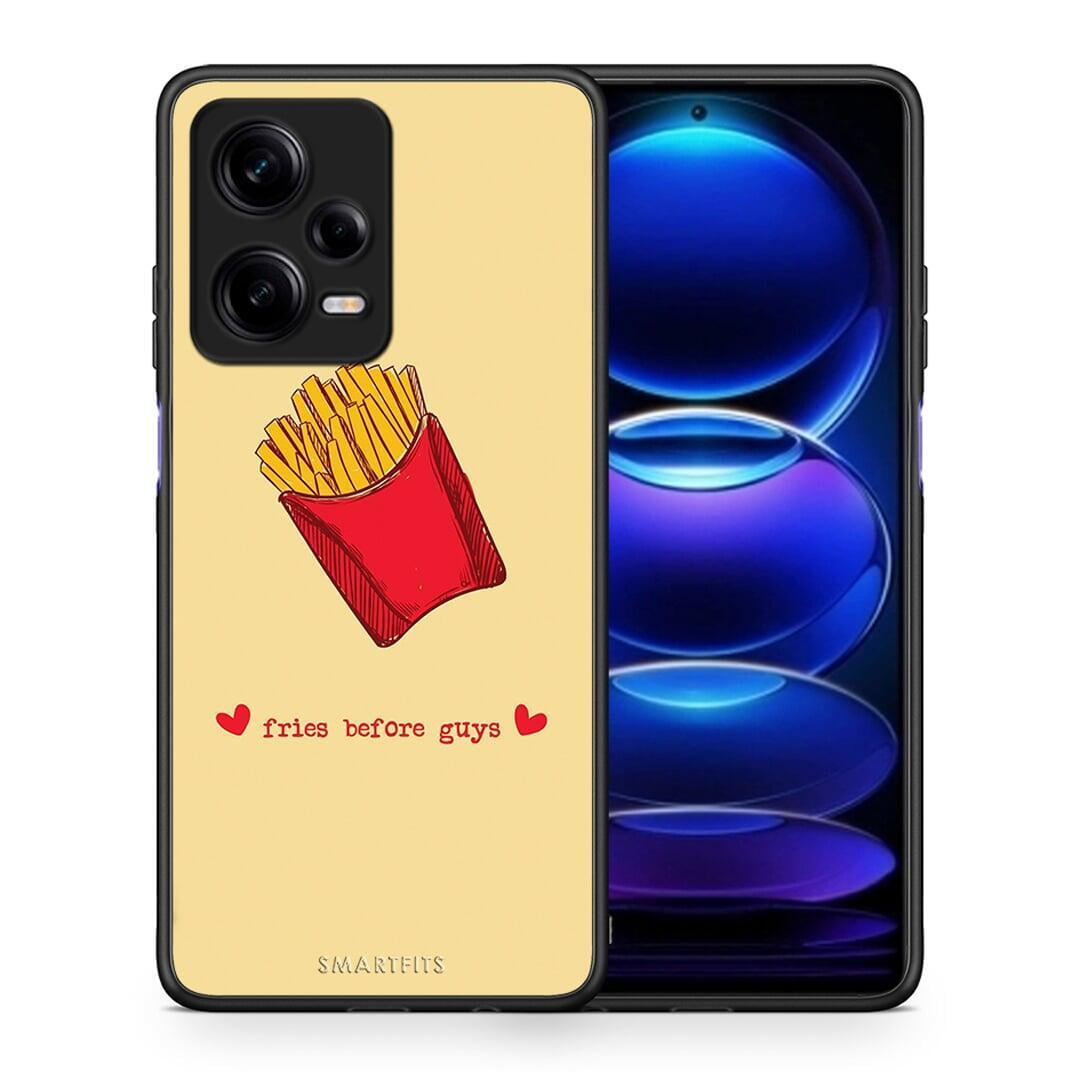 Θήκη Xiaomi Redmi Note 12 Pro 5G Fries Before Guys από τη Smartfits με σχέδιο στο πίσω μέρος και μαύρο περίβλημα | Xiaomi Redmi Note 12 Pro 5G Fries Before Guys Case with Colorful Back and Black Bezels