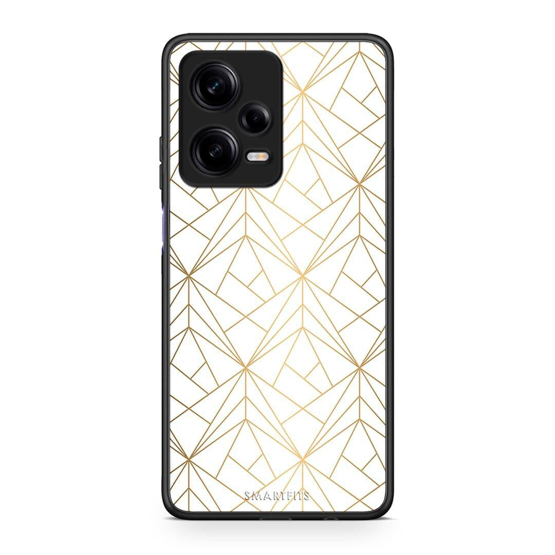 Θήκη Xiaomi Redmi Note 12 Pro 5G Geometric Luxury White από τη Smartfits με σχέδιο στο πίσω μέρος και μαύρο περίβλημα | Xiaomi Redmi Note 12 Pro 5G Geometric Luxury White Case with Colorful Back and Black Bezels