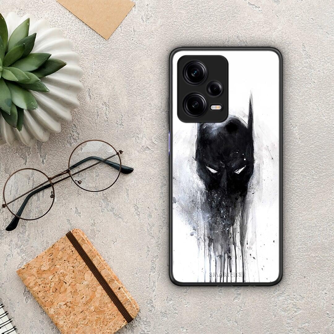 Θήκη Xiaomi Redmi Note 12 Pro 5G Hero Paint Bat από τη Smartfits με σχέδιο στο πίσω μέρος και μαύρο περίβλημα | Xiaomi Redmi Note 12 Pro 5G Hero Paint Bat Case with Colorful Back and Black Bezels