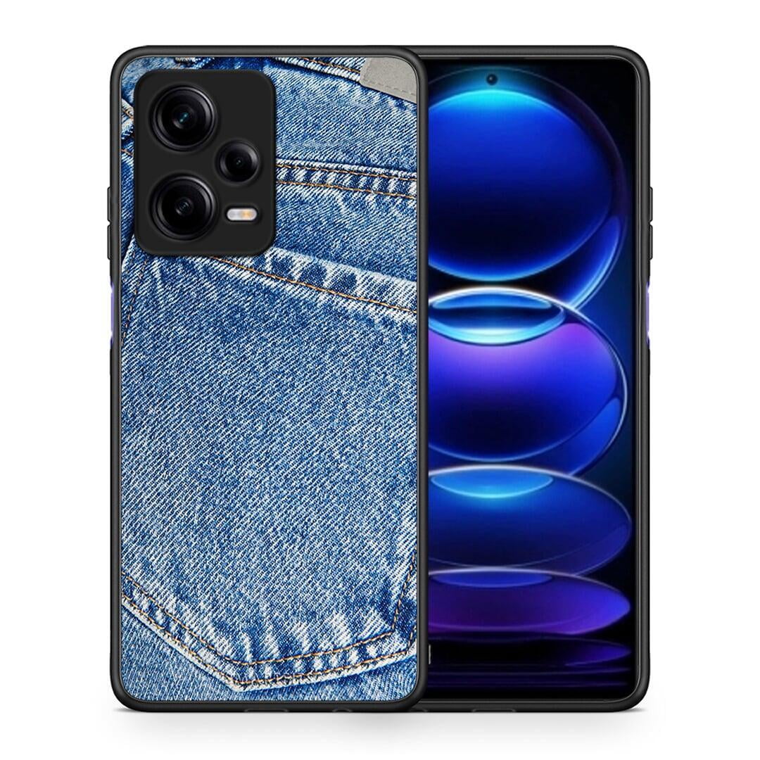 Θήκη Xiaomi Redmi Note 12 Pro 5G Jeans Pocket από τη Smartfits με σχέδιο στο πίσω μέρος και μαύρο περίβλημα | Xiaomi Redmi Note 12 Pro 5G Jeans Pocket Case with Colorful Back and Black Bezels