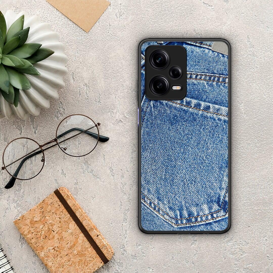 Θήκη Xiaomi Redmi Note 12 Pro 5G Jeans Pocket από τη Smartfits με σχέδιο στο πίσω μέρος και μαύρο περίβλημα | Xiaomi Redmi Note 12 Pro 5G Jeans Pocket Case with Colorful Back and Black Bezels