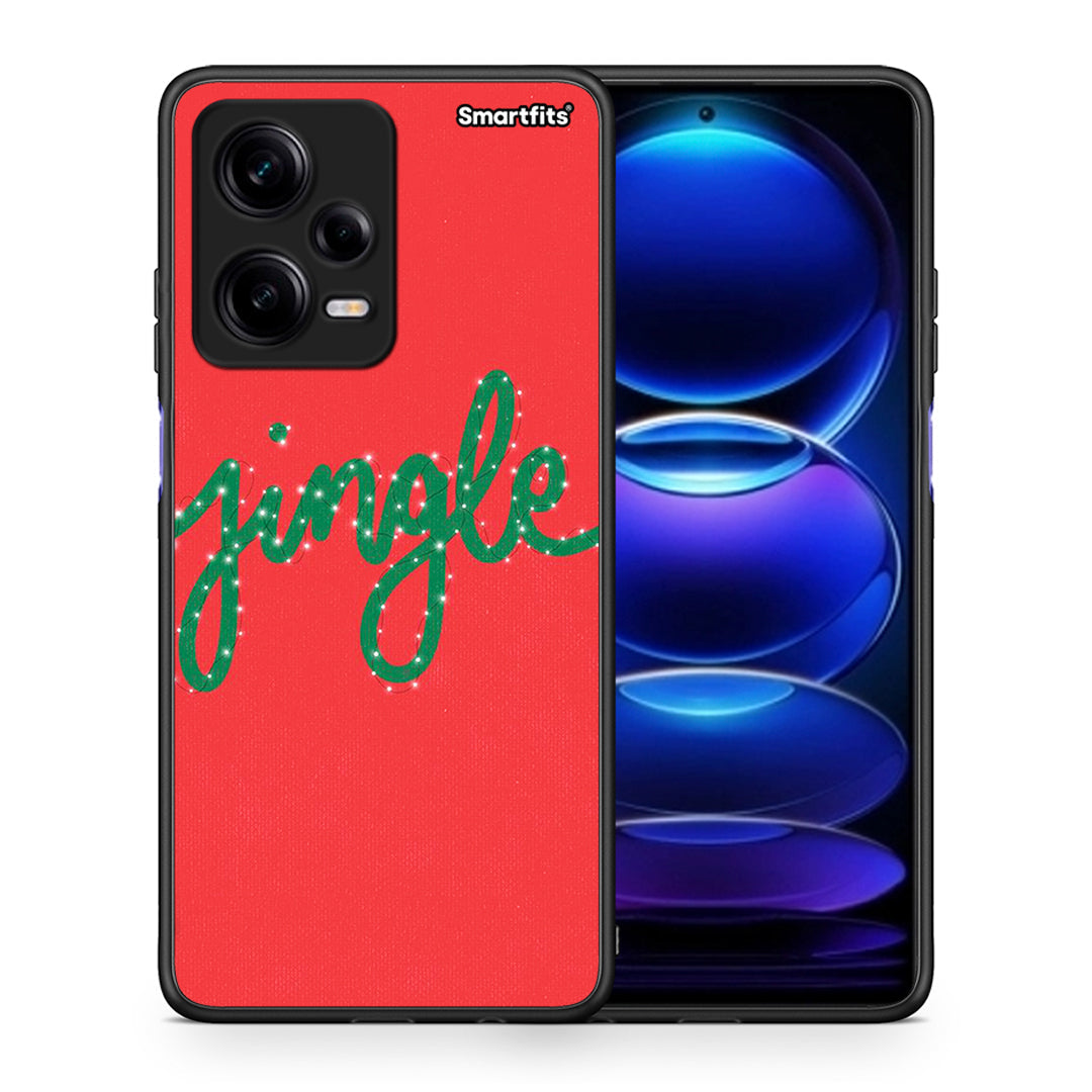 Θήκη Xiaomi Redmi Note 12 Pro 5G Jingle Xmas από τη Smartfits με σχέδιο στο πίσω μέρος και μαύρο περίβλημα | Xiaomi Redmi Note 12 Pro 5G Jingle Xmas Case with Colorful Back and Black Bezels