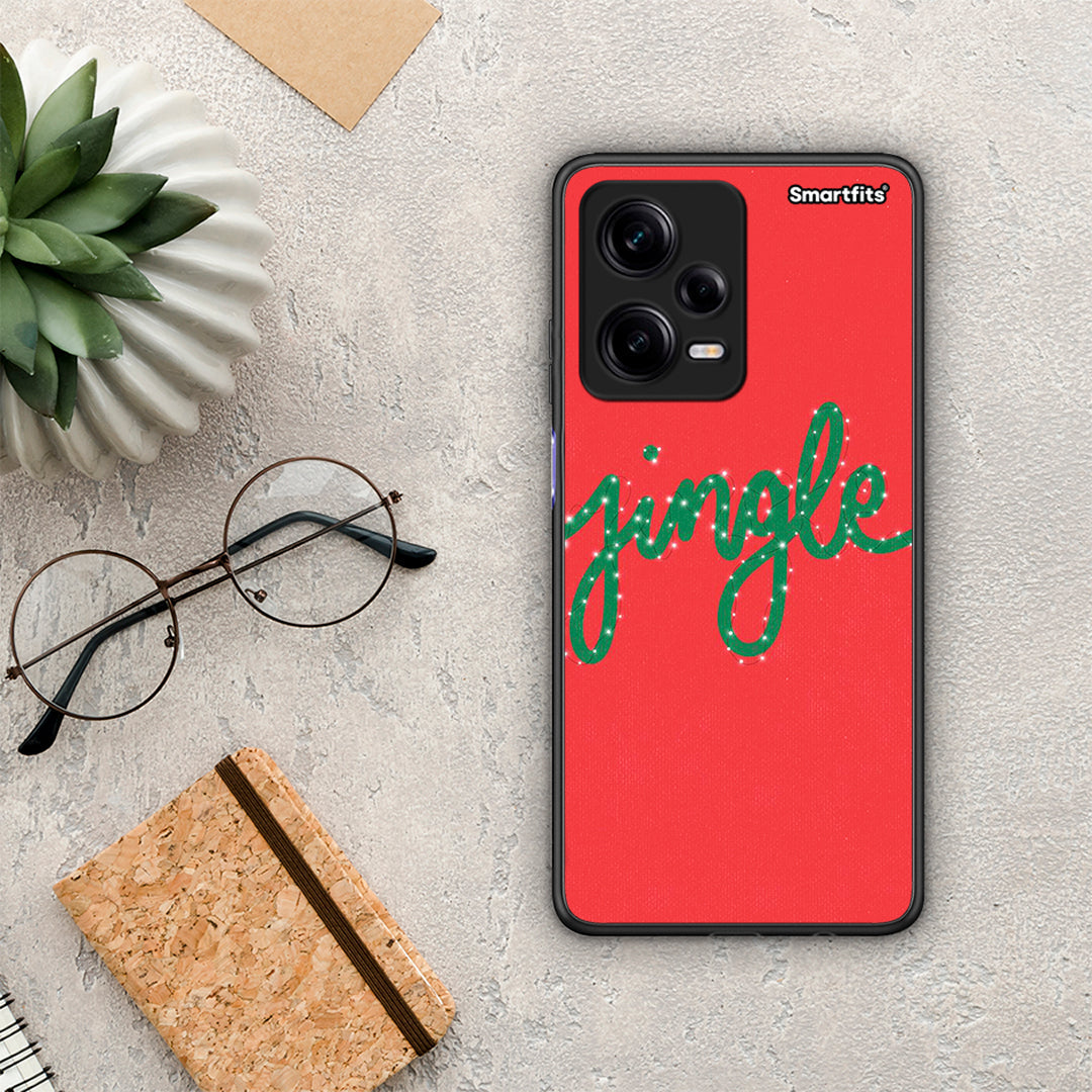 Θήκη Xiaomi Redmi Note 12 Pro 5G Jingle Xmas από τη Smartfits με σχέδιο στο πίσω μέρος και μαύρο περίβλημα | Xiaomi Redmi Note 12 Pro 5G Jingle Xmas Case with Colorful Back and Black Bezels