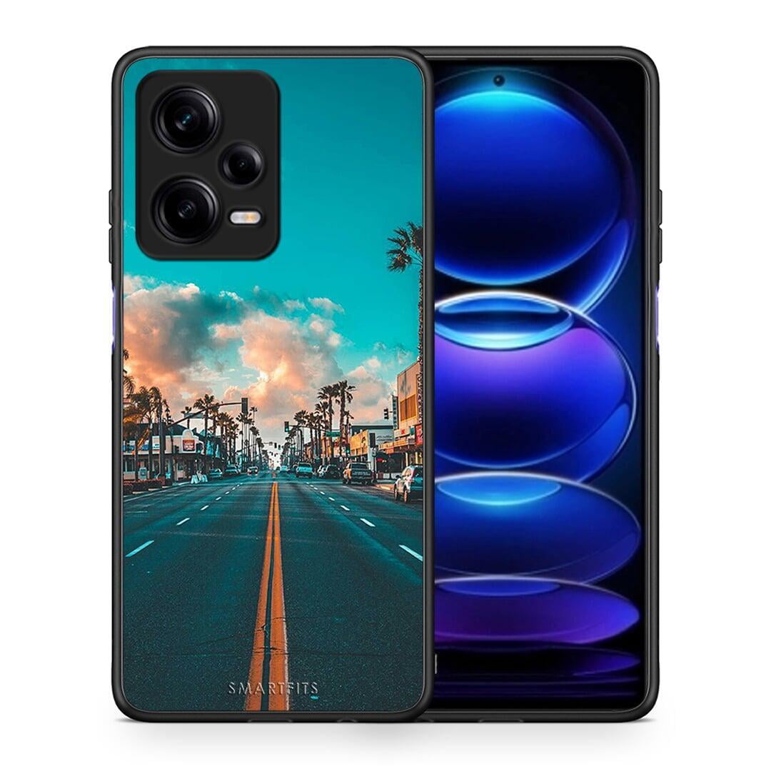 Θήκη Xiaomi Redmi Note 12 Pro 5G Landscape City από τη Smartfits με σχέδιο στο πίσω μέρος και μαύρο περίβλημα | Xiaomi Redmi Note 12 Pro 5G Landscape City Case with Colorful Back and Black Bezels