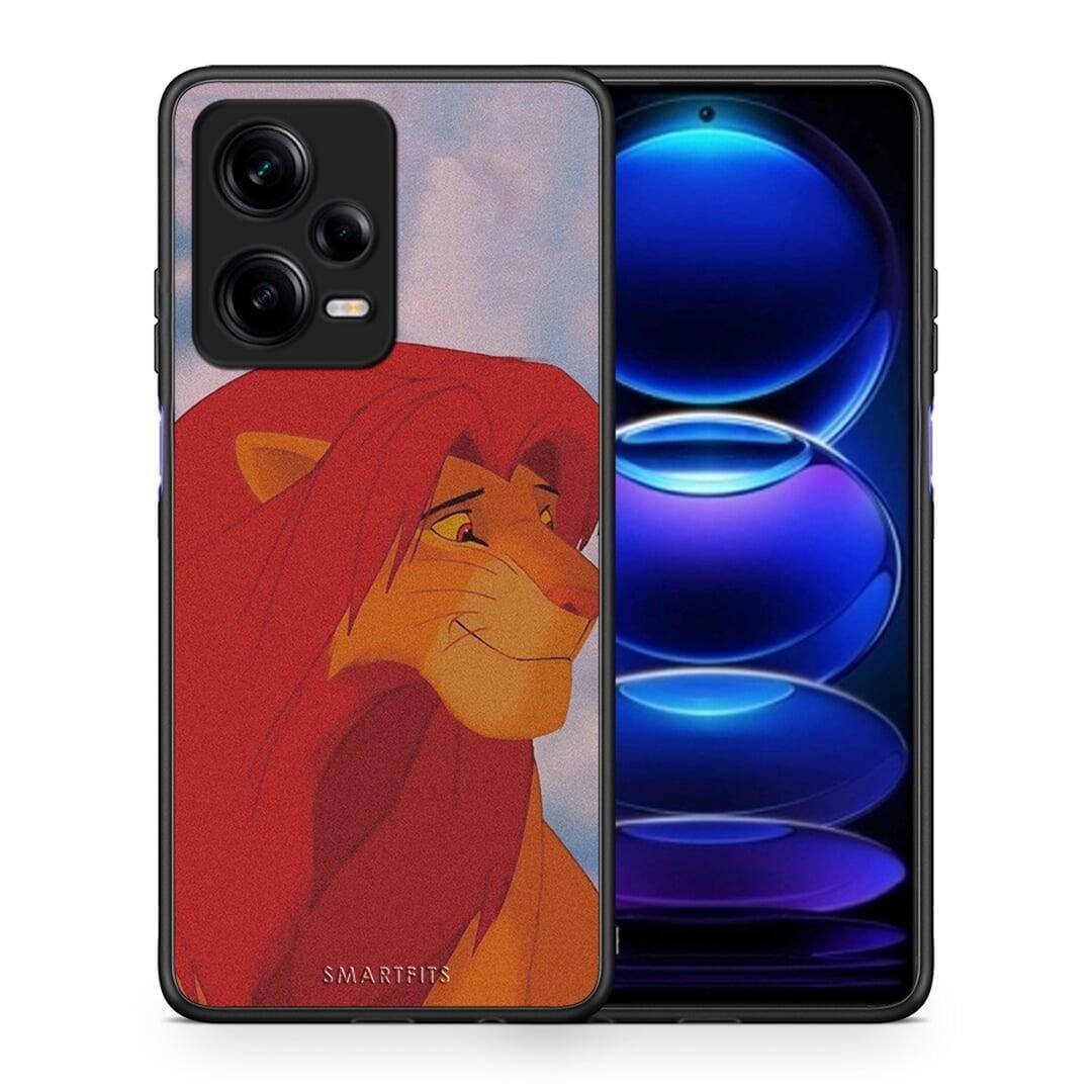 Θήκη Xiaomi Redmi Note 12 Pro 5G Lion Love 1 από τη Smartfits με σχέδιο στο πίσω μέρος και μαύρο περίβλημα | Xiaomi Redmi Note 12 Pro 5G Lion Love 1 Case with Colorful Back and Black Bezels