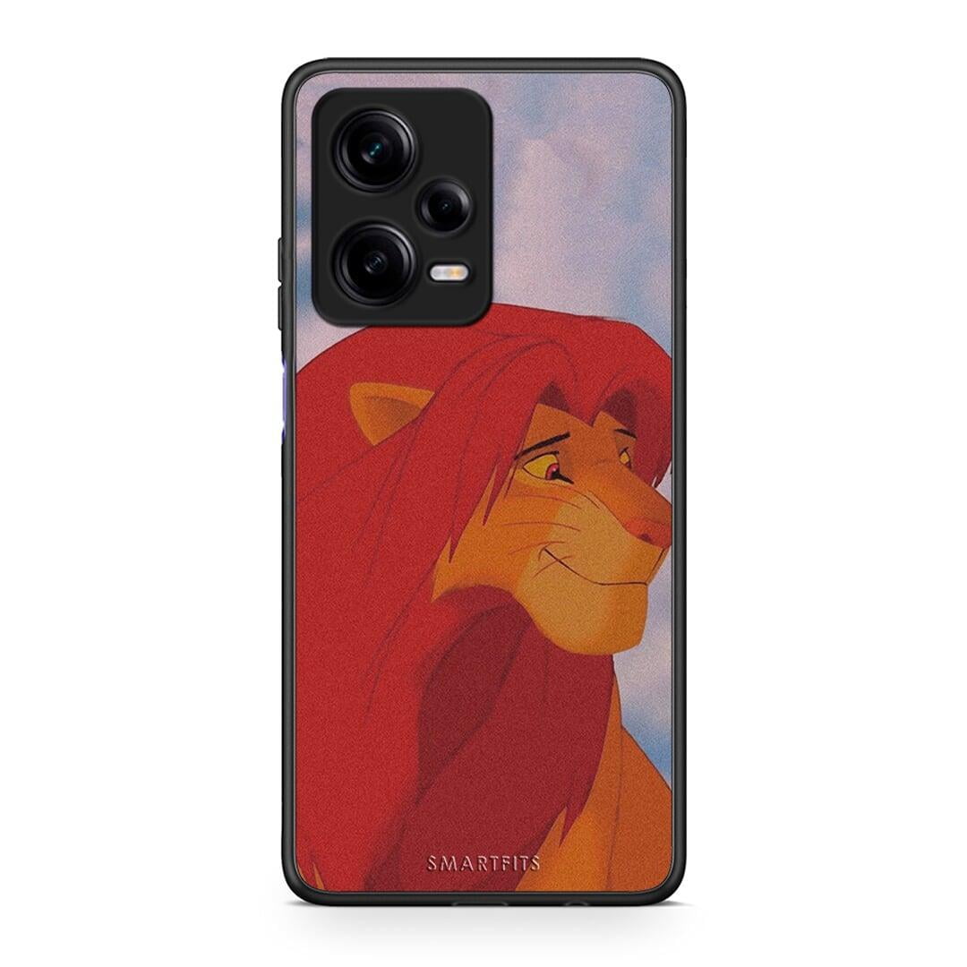 Θήκη Xiaomi Redmi Note 12 Pro 5G Lion Love 1 από τη Smartfits με σχέδιο στο πίσω μέρος και μαύρο περίβλημα | Xiaomi Redmi Note 12 Pro 5G Lion Love 1 Case with Colorful Back and Black Bezels