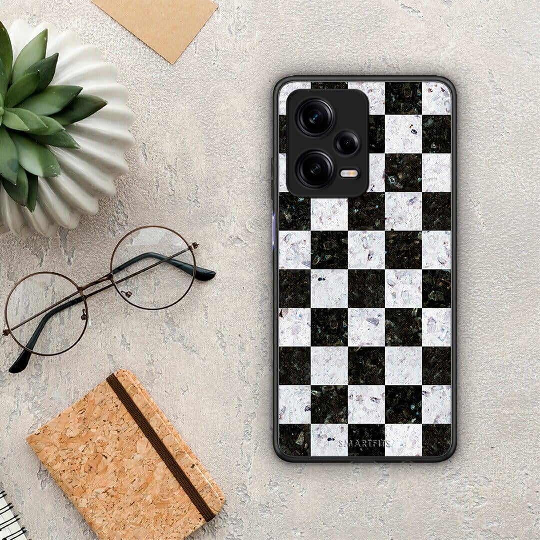 Θήκη Xiaomi Redmi Note 12 Pro 5G Marble Square Geometric από τη Smartfits με σχέδιο στο πίσω μέρος και μαύρο περίβλημα | Xiaomi Redmi Note 12 Pro 5G Marble Square Geometric Case with Colorful Back and Black Bezels