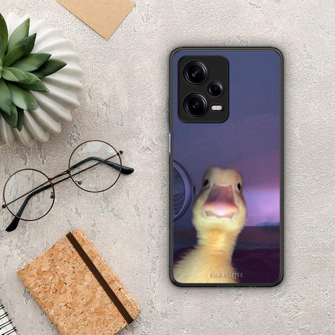 Θήκη Xiaomi Redmi Note 12 Pro 5G Meme Duck από τη Smartfits με σχέδιο στο πίσω μέρος και μαύρο περίβλημα | Xiaomi Redmi Note 12 Pro 5G Meme Duck Case with Colorful Back and Black Bezels