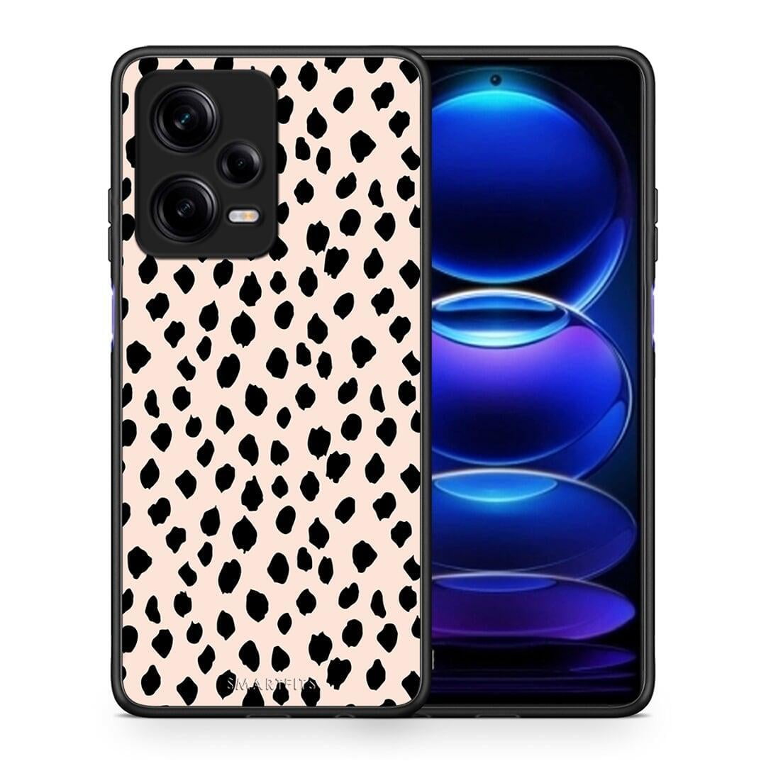 Θήκη Xiaomi Redmi Note 12 Pro 5G New Polka Dots από τη Smartfits με σχέδιο στο πίσω μέρος και μαύρο περίβλημα | Xiaomi Redmi Note 12 Pro 5G New Polka Dots Case with Colorful Back and Black Bezels