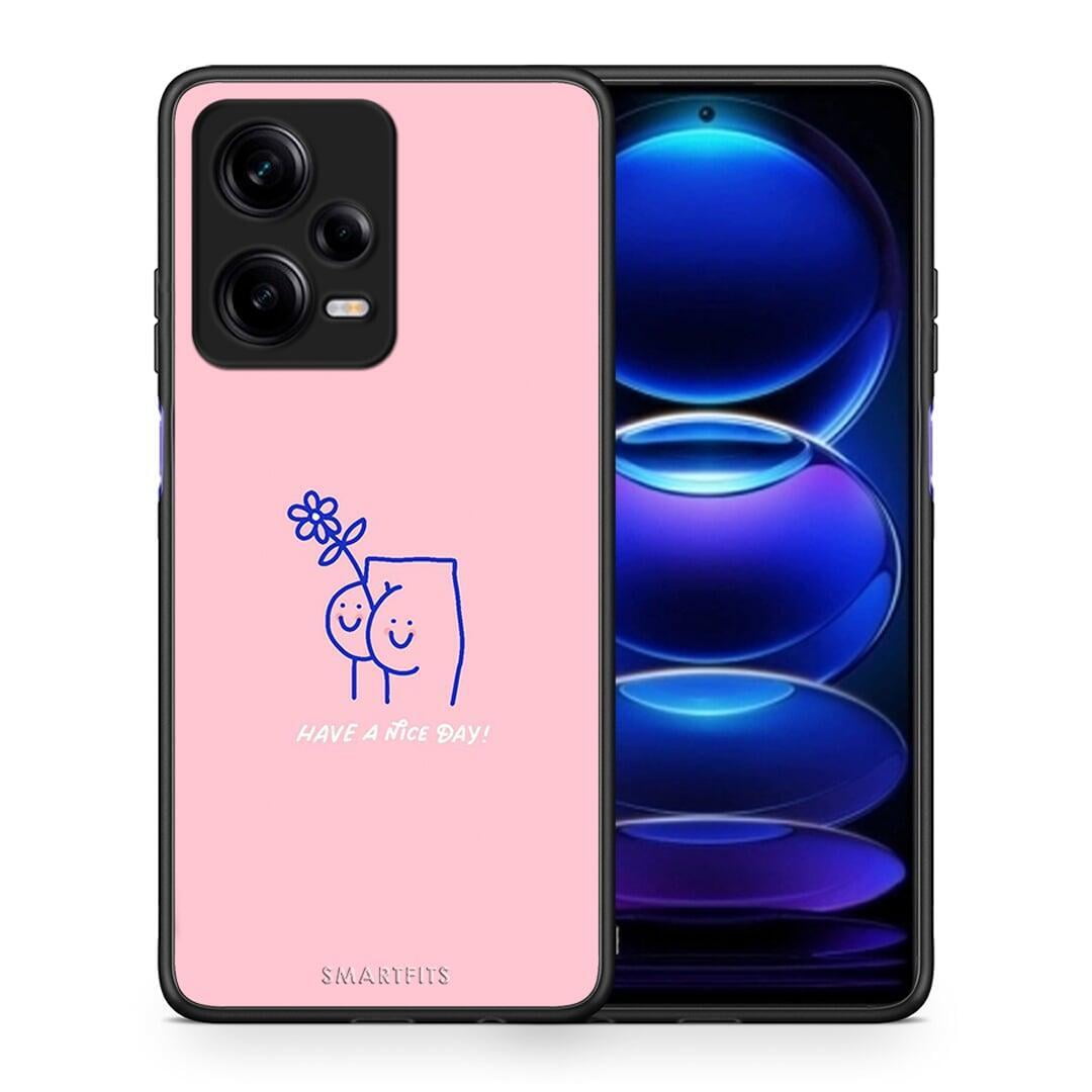 Θήκη Xiaomi Redmi Note 12 Pro 5G Nice Day από τη Smartfits με σχέδιο στο πίσω μέρος και μαύρο περίβλημα | Xiaomi Redmi Note 12 Pro 5G Nice Day Case with Colorful Back and Black Bezels