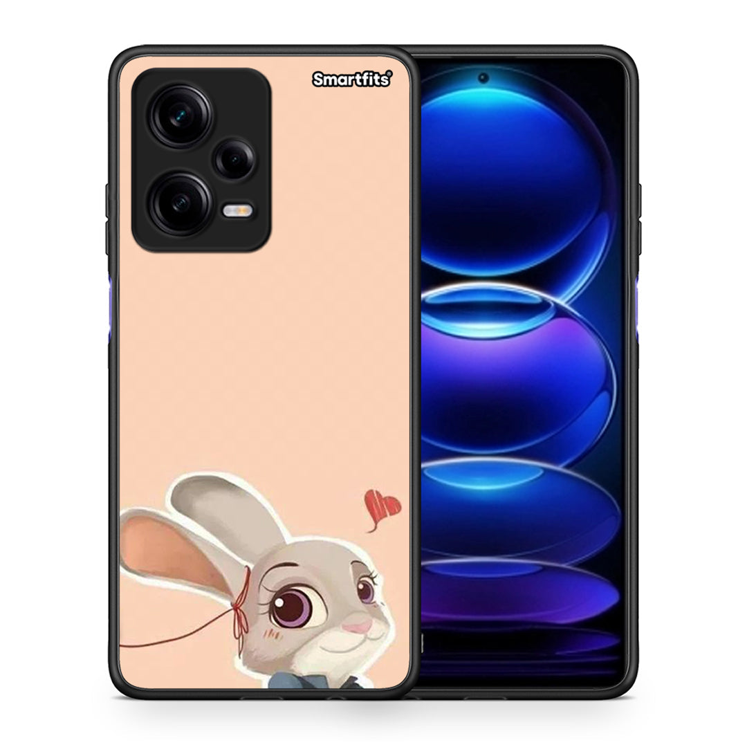 Θήκη Xiaomi Redmi Note 12 Pro 5G Nick Wilde And Judy Hopps Love 2 από τη Smartfits με σχέδιο στο πίσω μέρος και μαύρο περίβλημα | Xiaomi Redmi Note 12 Pro 5G Nick Wilde And Judy Hopps Love 2 Case with Colorful Back and Black Bezels