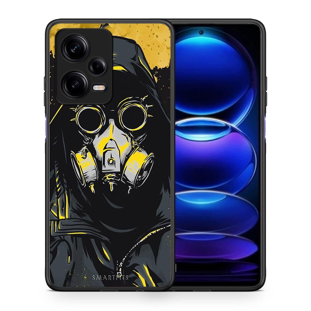 Θήκη Xiaomi Redmi Note 12 Pro 5G PopArt Mask από τη Smartfits με σχέδιο στο πίσω μέρος και μαύρο περίβλημα | Xiaomi Redmi Note 12 Pro 5G PopArt Mask Case with Colorful Back and Black Bezels