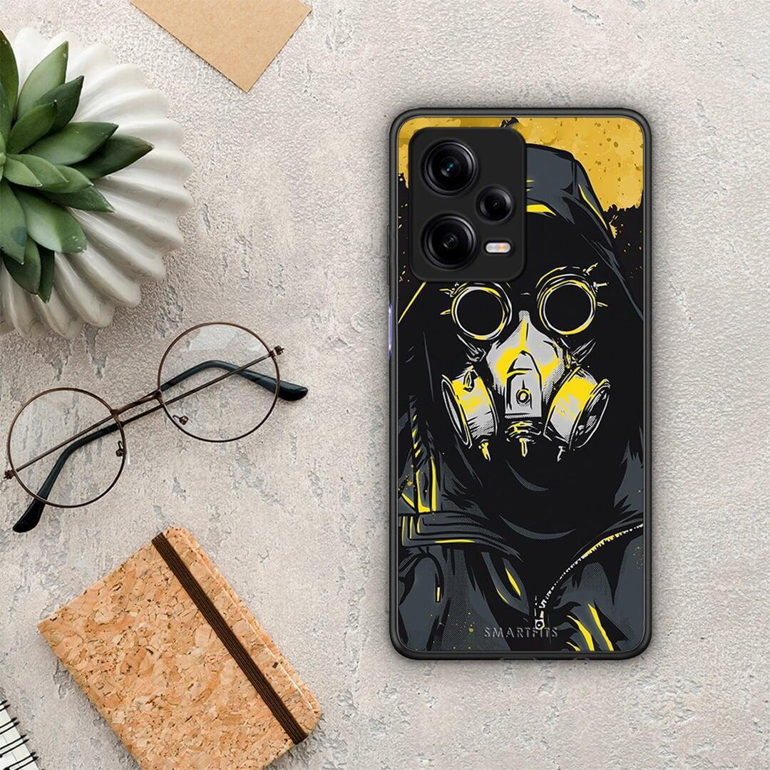 Θήκη Xiaomi Redmi Note 12 Pro 5G PopArt Mask από τη Smartfits με σχέδιο στο πίσω μέρος και μαύρο περίβλημα | Xiaomi Redmi Note 12 Pro 5G PopArt Mask Case with Colorful Back and Black Bezels