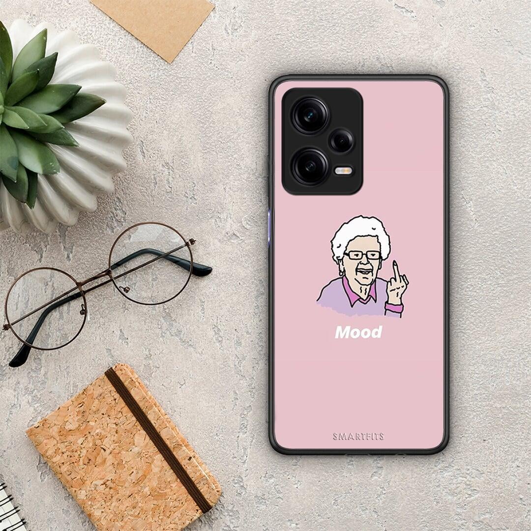 Θήκη Xiaomi Redmi Note 12 Pro 5G PopArt Mood από τη Smartfits με σχέδιο στο πίσω μέρος και μαύρο περίβλημα | Xiaomi Redmi Note 12 Pro 5G PopArt Mood Case with Colorful Back and Black Bezels