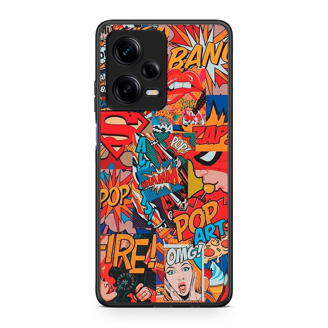 Θήκη Xiaomi Redmi Note 12 Pro 5G PopArt OMG από τη Smartfits με σχέδιο στο πίσω μέρος και μαύρο περίβλημα | Xiaomi Redmi Note 12 Pro 5G PopArt OMG Case with Colorful Back and Black Bezels