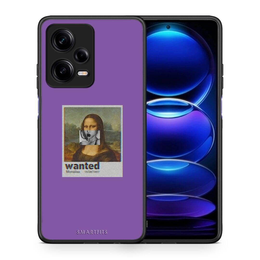 Θήκη Xiaomi Redmi Note 12 Pro 5G Popart Monalisa από τη Smartfits με σχέδιο στο πίσω μέρος και μαύρο περίβλημα | Xiaomi Redmi Note 12 Pro 5G Popart Monalisa Case with Colorful Back and Black Bezels