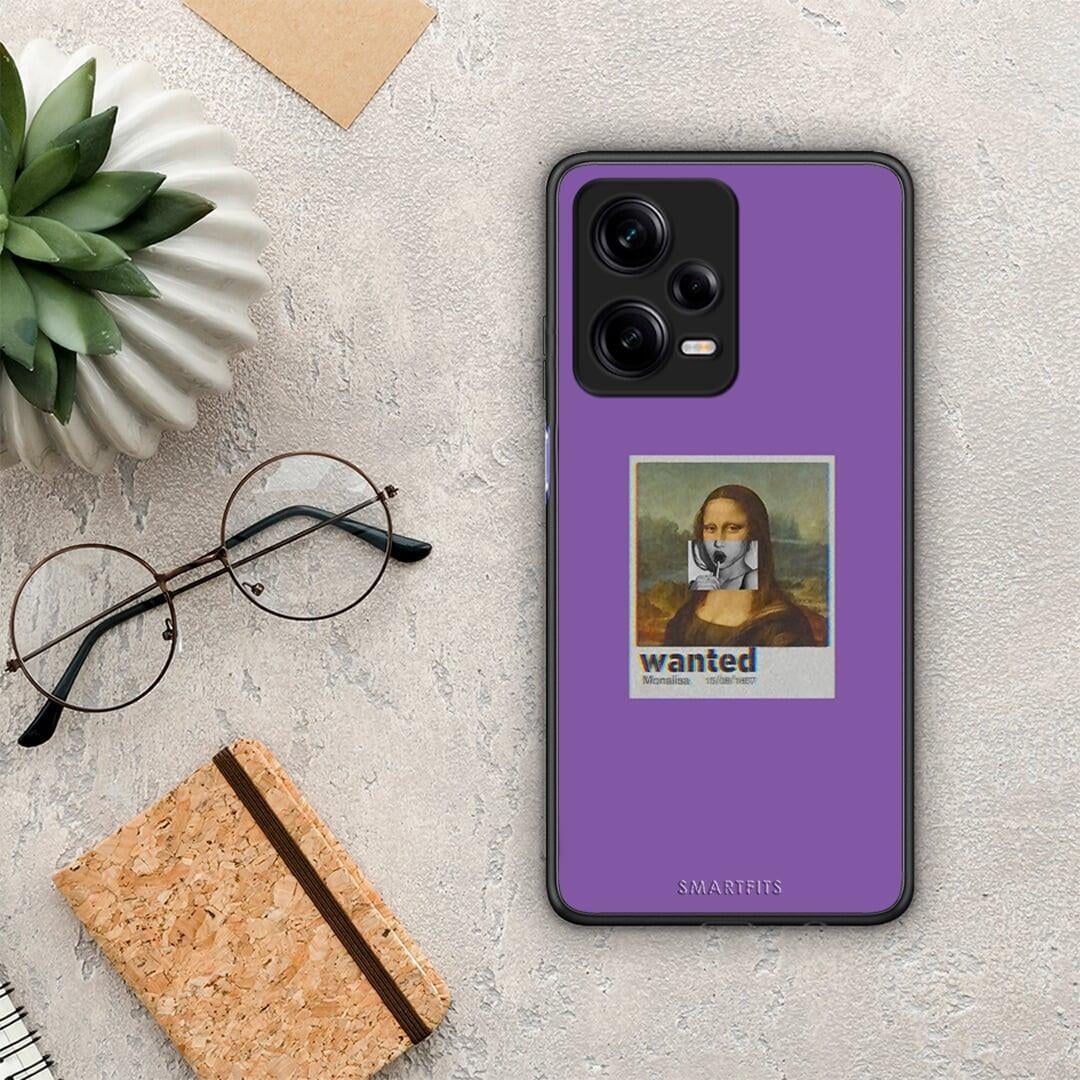 Θήκη Xiaomi Redmi Note 12 Pro 5G Popart Monalisa από τη Smartfits με σχέδιο στο πίσω μέρος και μαύρο περίβλημα | Xiaomi Redmi Note 12 Pro 5G Popart Monalisa Case with Colorful Back and Black Bezels