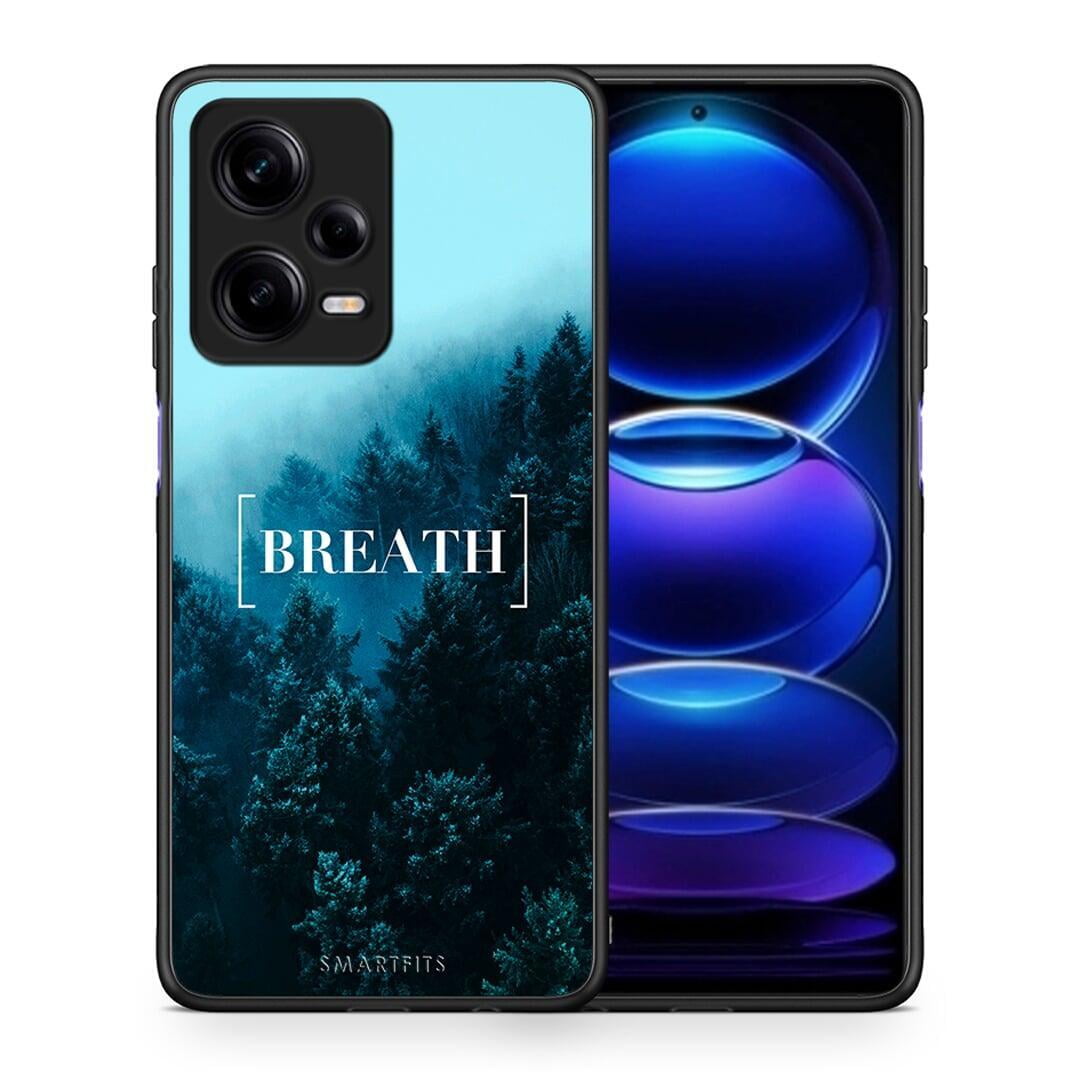 Θήκη Xiaomi Redmi Note 12 Pro 5G Quote Breath από τη Smartfits με σχέδιο στο πίσω μέρος και μαύρο περίβλημα | Xiaomi Redmi Note 12 Pro 5G Quote Breath Case with Colorful Back and Black Bezels