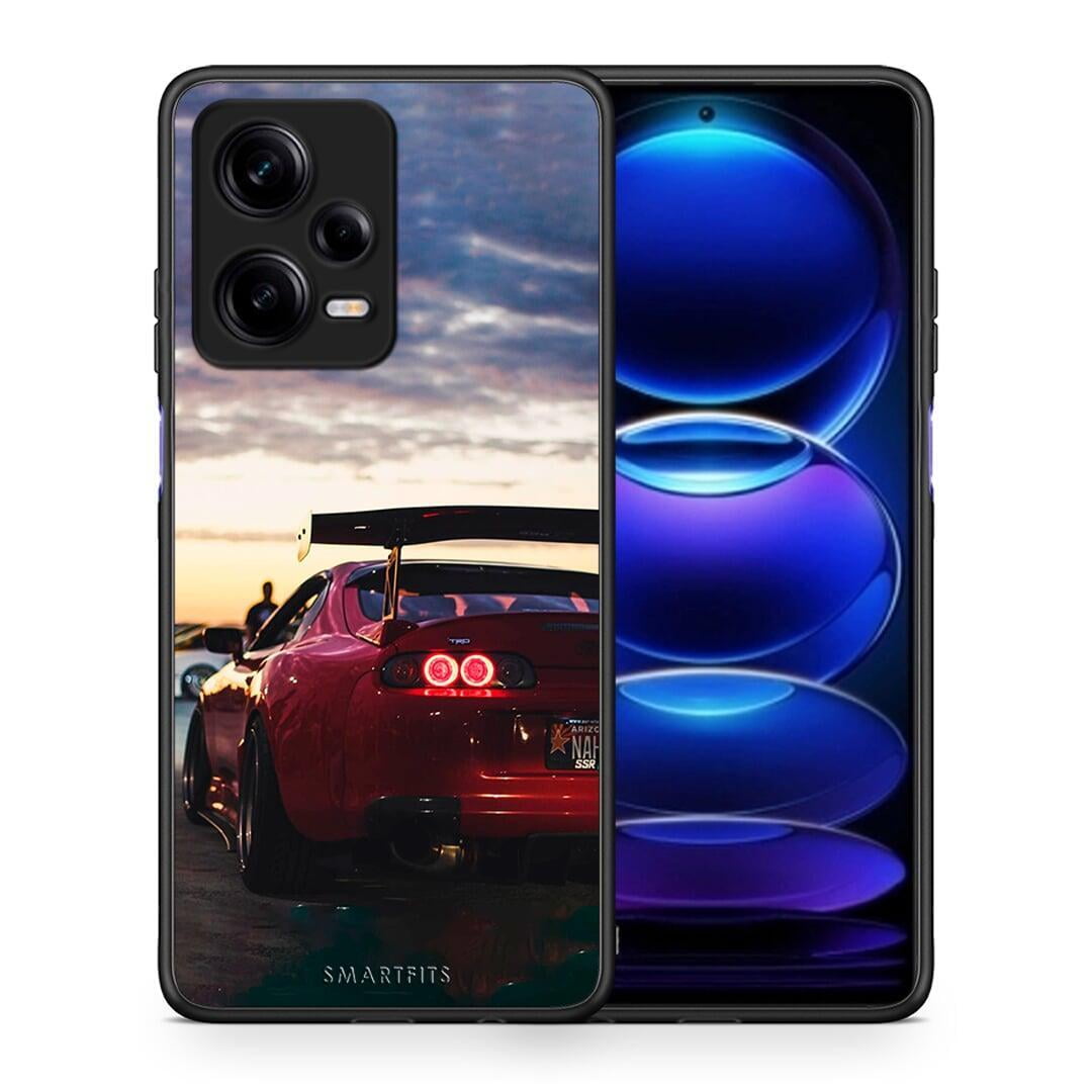 Θήκη Xiaomi Redmi Note 12 Pro 5G Racing Supra από τη Smartfits με σχέδιο στο πίσω μέρος και μαύρο περίβλημα | Xiaomi Redmi Note 12 Pro 5G Racing Supra Case with Colorful Back and Black Bezels