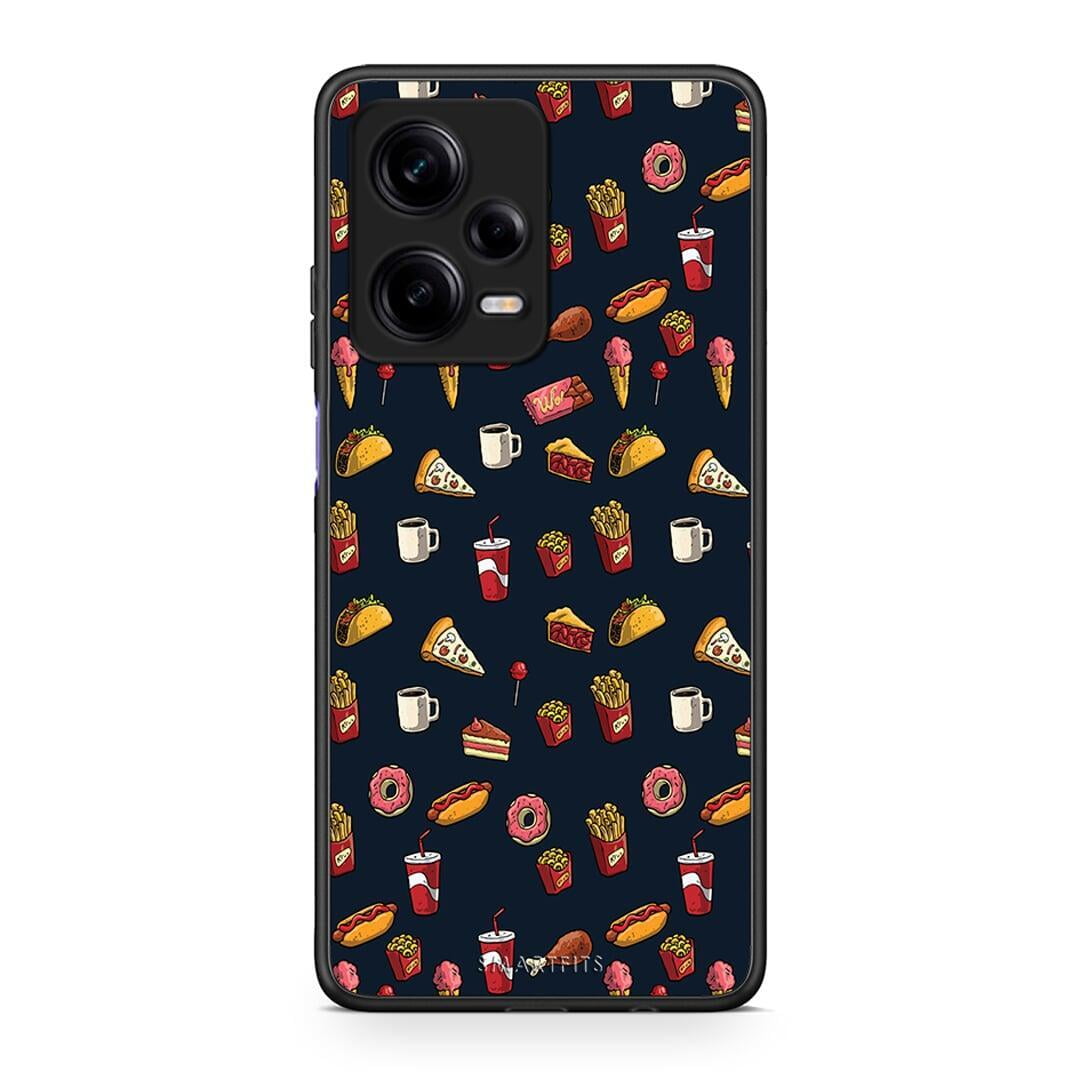 Θήκη Xiaomi Redmi Note 12 Pro 5G Random Hungry από τη Smartfits με σχέδιο στο πίσω μέρος και μαύρο περίβλημα | Xiaomi Redmi Note 12 Pro 5G Random Hungry Case with Colorful Back and Black Bezels