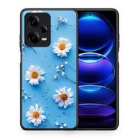 Thumbnail for Θήκη Xiaomi Redmi Note 12 Pro 5G Real Daisies από τη Smartfits με σχέδιο στο πίσω μέρος και μαύρο περίβλημα | Xiaomi Redmi Note 12 Pro 5G Real Daisies Case with Colorful Back and Black Bezels