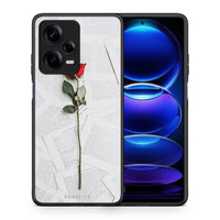 Thumbnail for Θήκη Xiaomi Redmi Note 12 Pro 5G Red Rose από τη Smartfits με σχέδιο στο πίσω μέρος και μαύρο περίβλημα | Xiaomi Redmi Note 12 Pro 5G Red Rose Case with Colorful Back and Black Bezels