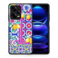 Thumbnail for Θήκη Xiaomi Redmi Note 12 Pro 5G Retro Spring από τη Smartfits με σχέδιο στο πίσω μέρος και μαύρο περίβλημα | Xiaomi Redmi Note 12 Pro 5G Retro Spring Case with Colorful Back and Black Bezels