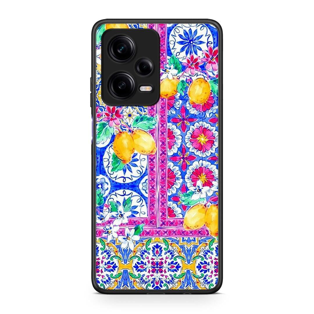 Θήκη Xiaomi Redmi Note 12 Pro 5G Retro Spring από τη Smartfits με σχέδιο στο πίσω μέρος και μαύρο περίβλημα | Xiaomi Redmi Note 12 Pro 5G Retro Spring Case with Colorful Back and Black Bezels