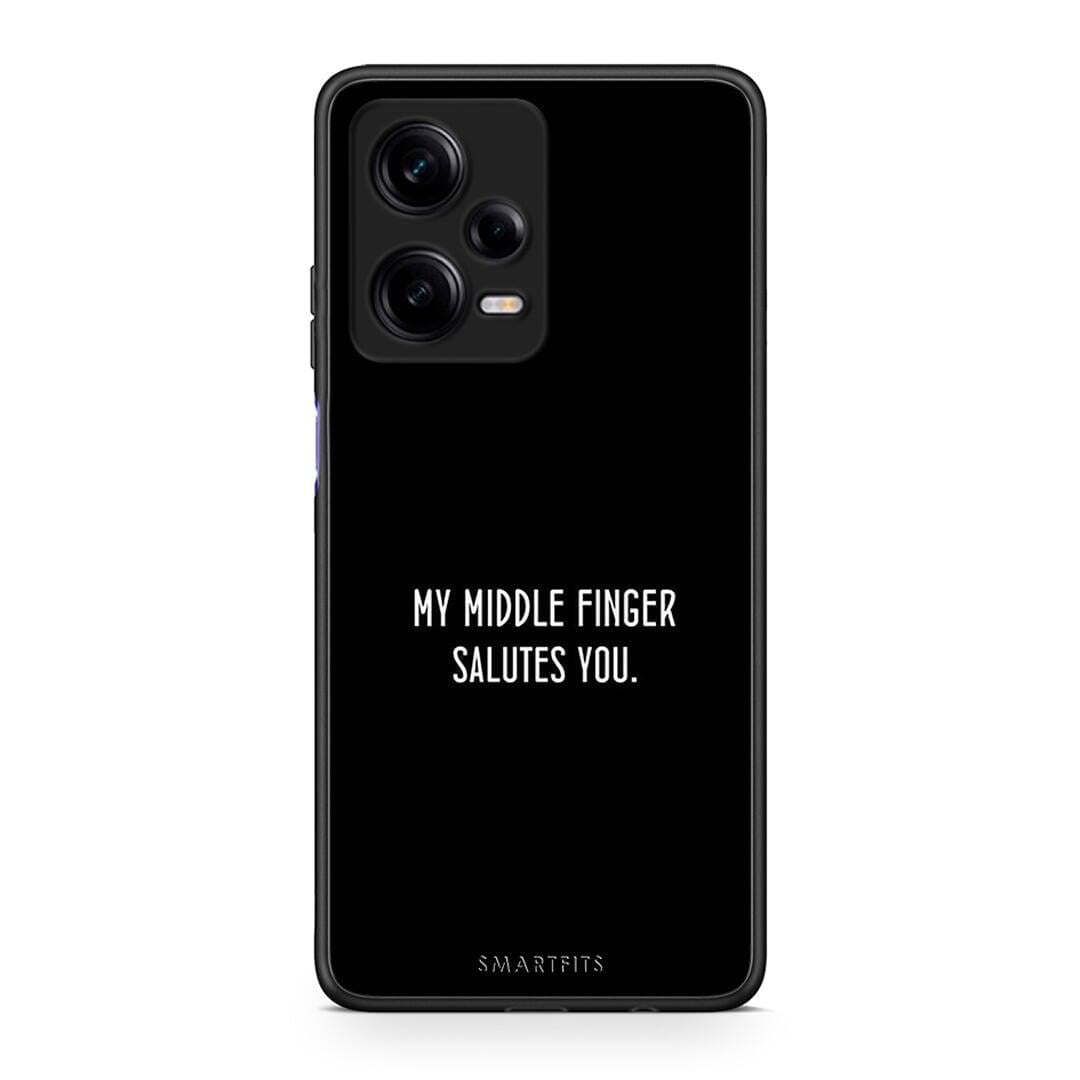 Θήκη Xiaomi Redmi Note 12 Pro 5G Salute από τη Smartfits με σχέδιο στο πίσω μέρος και μαύρο περίβλημα | Xiaomi Redmi Note 12 Pro 5G Salute Case with Colorful Back and Black Bezels