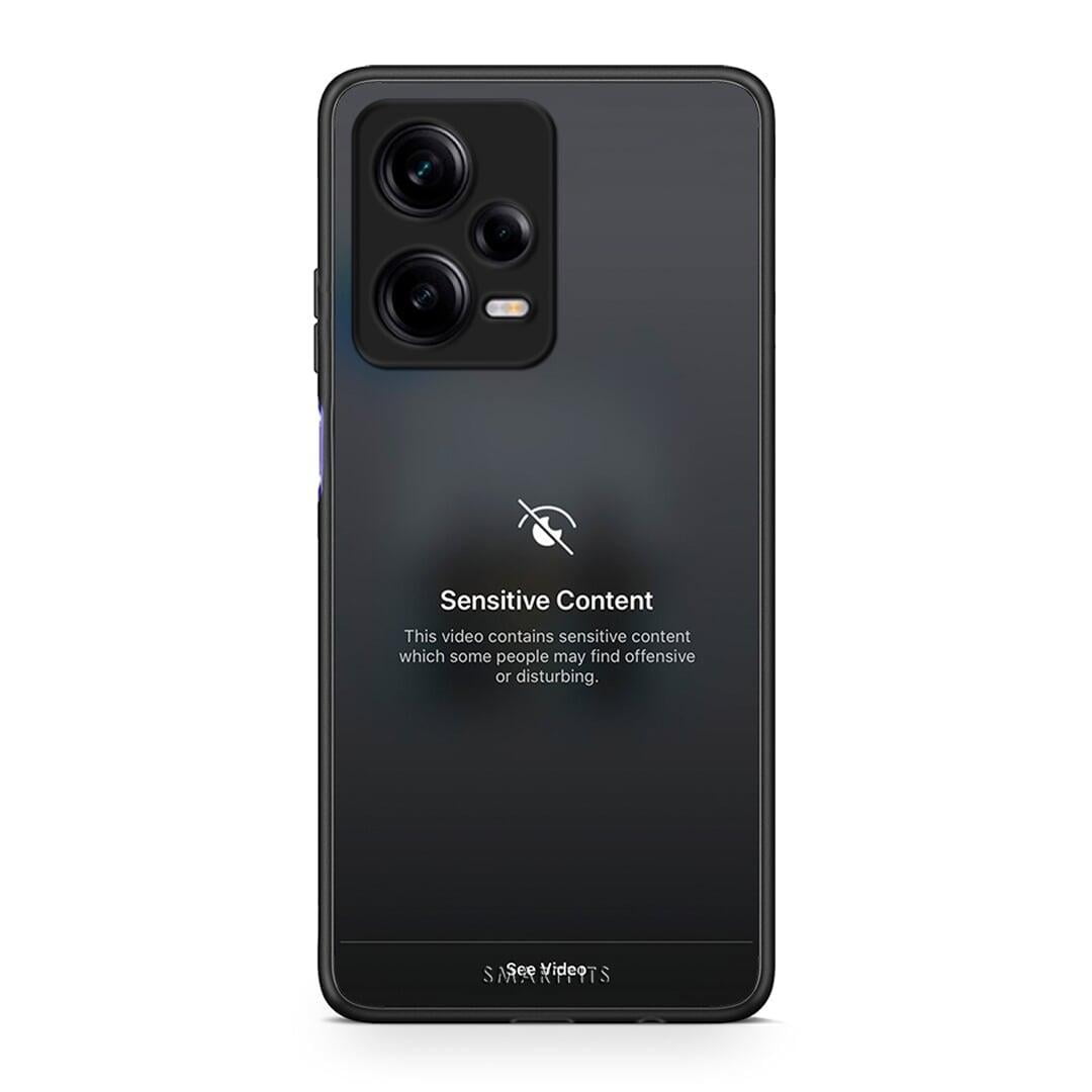 Θήκη Xiaomi Redmi Note 12 Pro 5G Sensitive Content από τη Smartfits με σχέδιο στο πίσω μέρος και μαύρο περίβλημα | Xiaomi Redmi Note 12 Pro 5G Sensitive Content Case with Colorful Back and Black Bezels