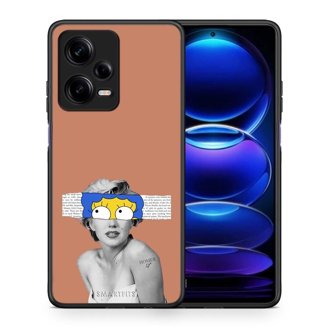 Θήκη Xiaomi Redmi Note 12 Pro 5G Sim Merilyn από τη Smartfits με σχέδιο στο πίσω μέρος και μαύρο περίβλημα | Xiaomi Redmi Note 12 Pro 5G Sim Merilyn Case with Colorful Back and Black Bezels