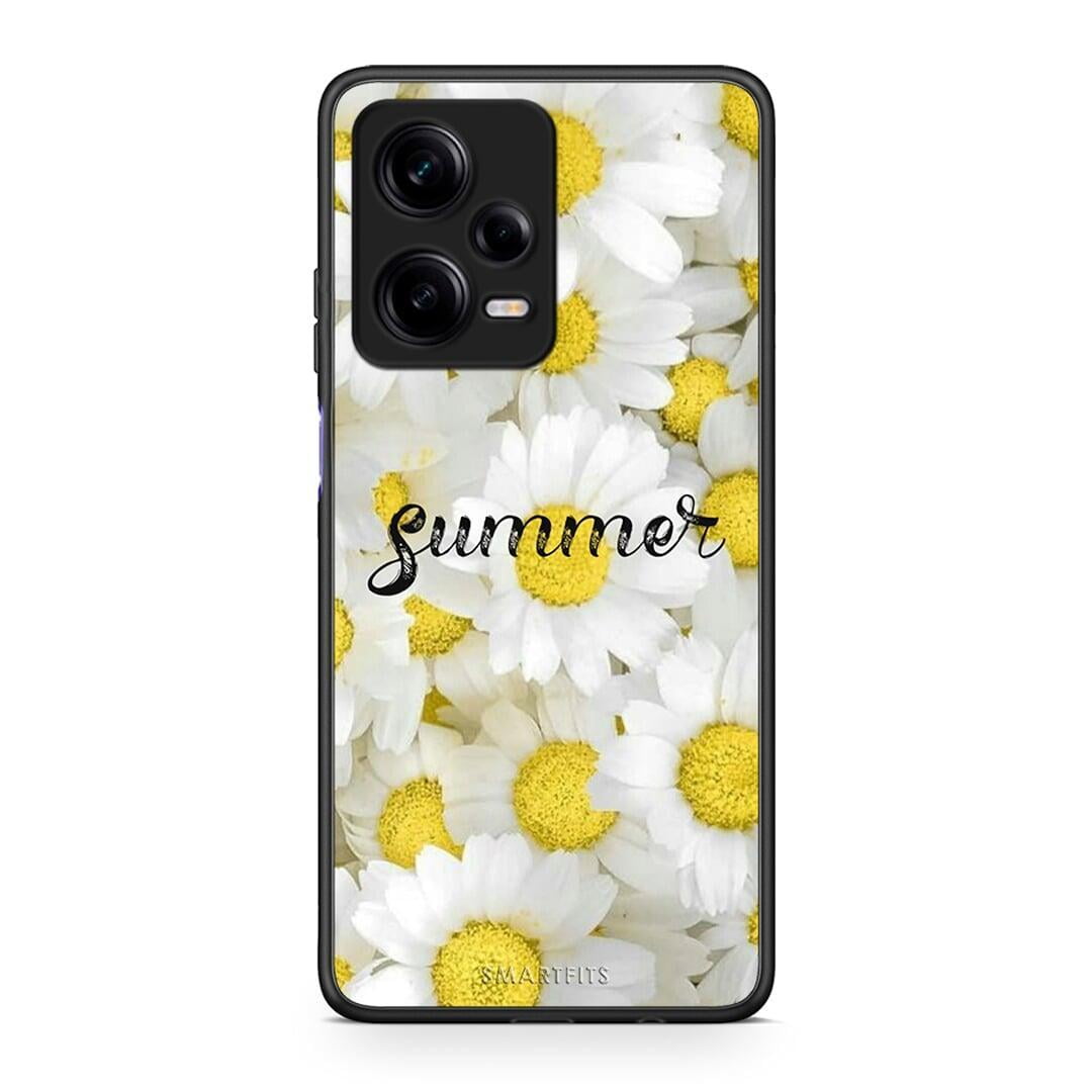 Θήκη Xiaomi Redmi Note 12 Pro 5G Summer Daisies από τη Smartfits με σχέδιο στο πίσω μέρος και μαύρο περίβλημα | Xiaomi Redmi Note 12 Pro 5G Summer Daisies Case with Colorful Back and Black Bezels