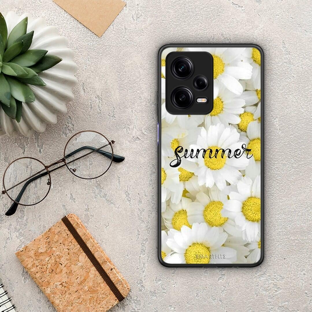 Θήκη Xiaomi Redmi Note 12 Pro 5G Summer Daisies από τη Smartfits με σχέδιο στο πίσω μέρος και μαύρο περίβλημα | Xiaomi Redmi Note 12 Pro 5G Summer Daisies Case with Colorful Back and Black Bezels