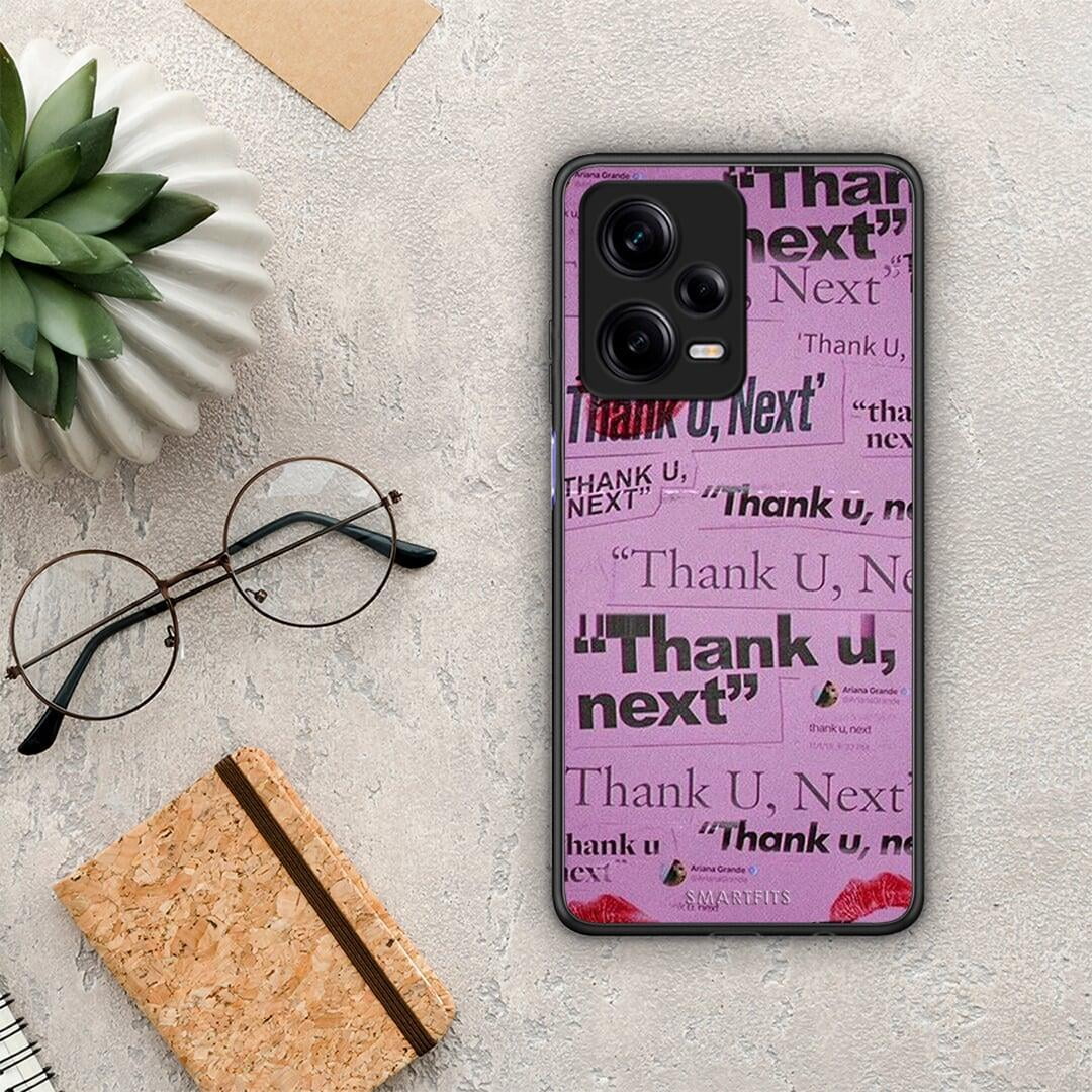 Θήκη Xiaomi Redmi Note 12 Pro 5G Thank You Next από τη Smartfits με σχέδιο στο πίσω μέρος και μαύρο περίβλημα | Xiaomi Redmi Note 12 Pro 5G Thank You Next Case with Colorful Back and Black Bezels