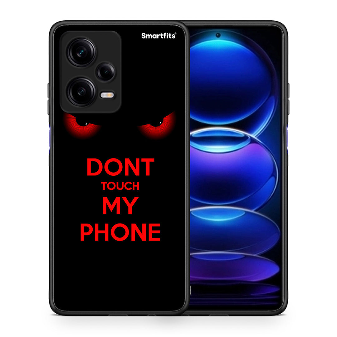 Θήκη Xiaomi Redmi Note 12 Pro 5G Touch My Phone από τη Smartfits με σχέδιο στο πίσω μέρος και μαύρο περίβλημα | Xiaomi Redmi Note 12 Pro 5G Touch My Phone Case with Colorful Back and Black Bezels