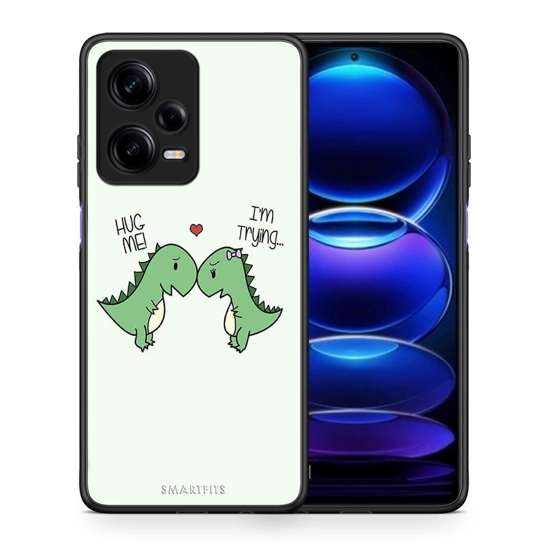 Θήκη Xiaomi Redmi Note 12 Pro 5G Valentine Rex από τη Smartfits με σχέδιο στο πίσω μέρος και μαύρο περίβλημα | Xiaomi Redmi Note 12 Pro 5G Valentine Rex Case with Colorful Back and Black Bezels