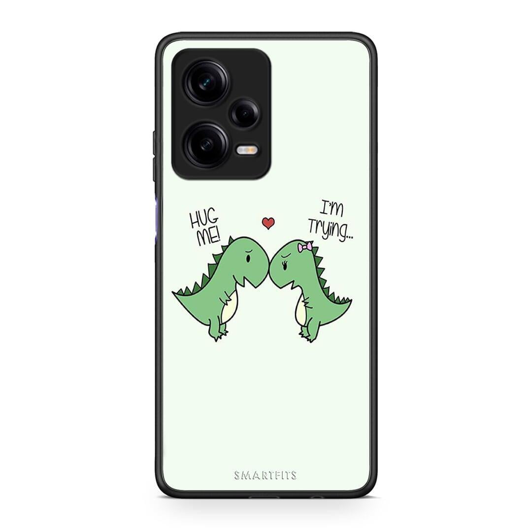 Θήκη Xiaomi Redmi Note 12 Pro 5G Valentine Rex από τη Smartfits με σχέδιο στο πίσω μέρος και μαύρο περίβλημα | Xiaomi Redmi Note 12 Pro 5G Valentine Rex Case with Colorful Back and Black Bezels