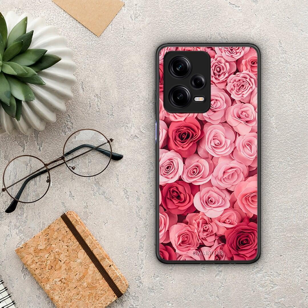 Θήκη Xiaomi Redmi Note 12 Pro 5G Valentine RoseGarden από τη Smartfits με σχέδιο στο πίσω μέρος και μαύρο περίβλημα | Xiaomi Redmi Note 12 Pro 5G Valentine RoseGarden Case with Colorful Back and Black Bezels