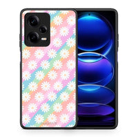 Thumbnail for Θήκη Xiaomi Redmi Note 12 Pro 5G White Daisies από τη Smartfits με σχέδιο στο πίσω μέρος και μαύρο περίβλημα | Xiaomi Redmi Note 12 Pro 5G White Daisies Case with Colorful Back and Black Bezels