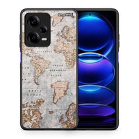 Thumbnail for Θήκη Xiaomi Redmi Note 12 Pro 5G World Map από τη Smartfits με σχέδιο στο πίσω μέρος και μαύρο περίβλημα | Xiaomi Redmi Note 12 Pro 5G World Map Case with Colorful Back and Black Bezels