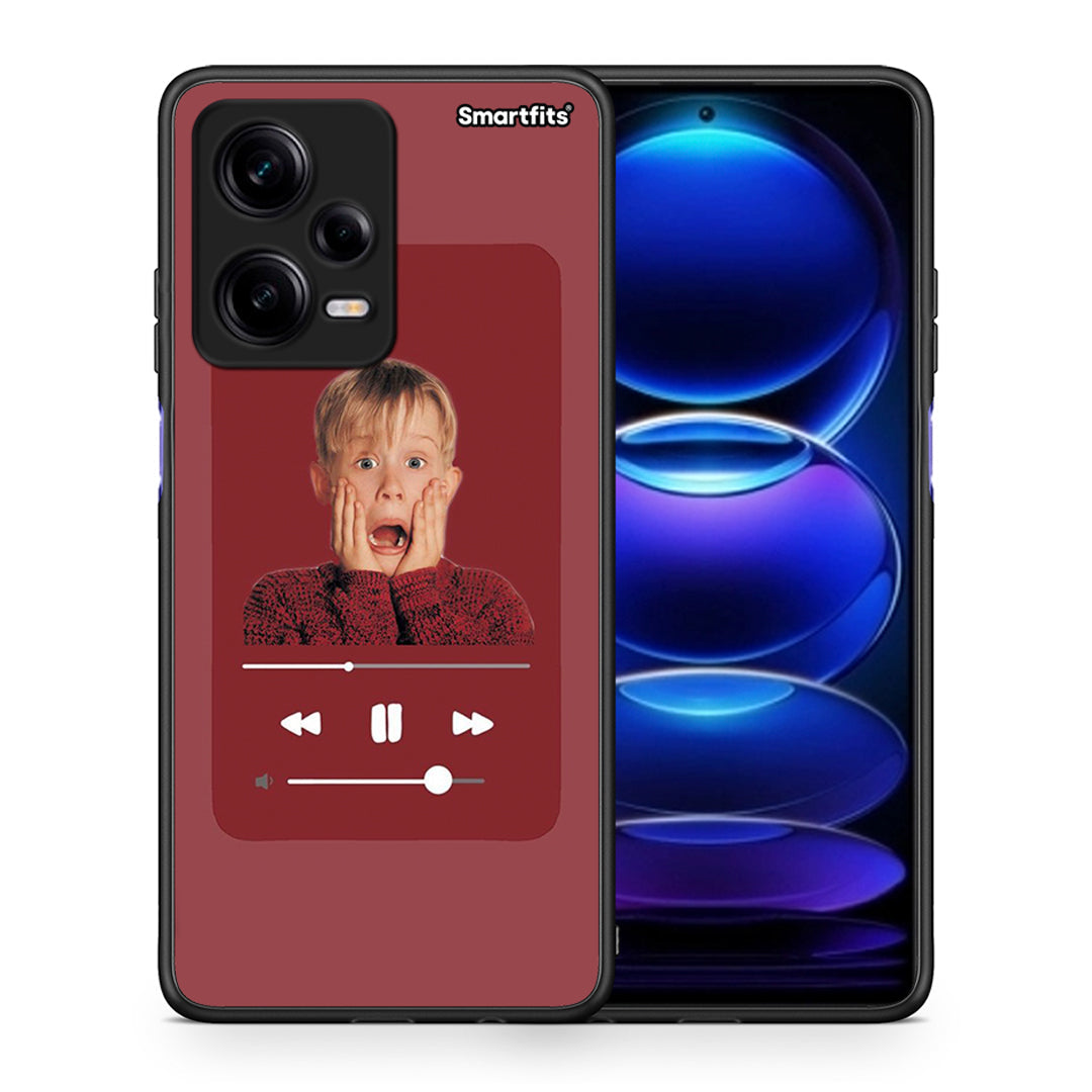 Θήκη Xiaomi Redmi Note 12 Pro 5G Xmas Alone Music από τη Smartfits με σχέδιο στο πίσω μέρος και μαύρο περίβλημα | Xiaomi Redmi Note 12 Pro 5G Xmas Alone Music Case with Colorful Back and Black Bezels