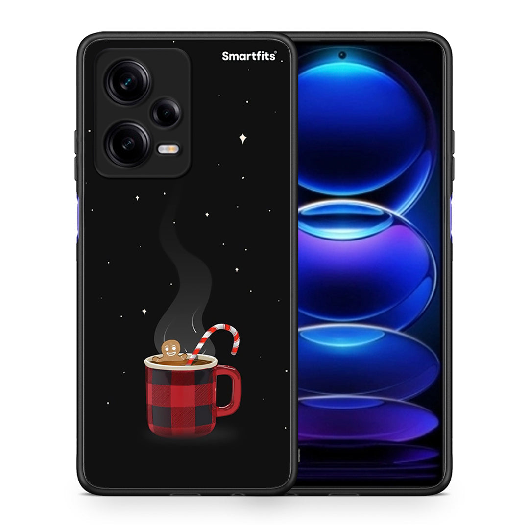 Θήκη Xiaomi Redmi Note 12 Pro 5G Xmas Bathing από τη Smartfits με σχέδιο στο πίσω μέρος και μαύρο περίβλημα | Xiaomi Redmi Note 12 Pro 5G Xmas Bathing Case with Colorful Back and Black Bezels