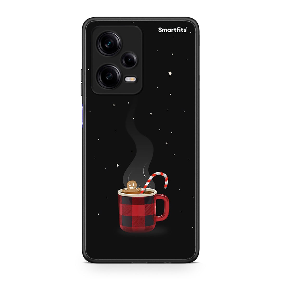 Θήκη Xiaomi Redmi Note 12 Pro 5G Xmas Bathing από τη Smartfits με σχέδιο στο πίσω μέρος και μαύρο περίβλημα | Xiaomi Redmi Note 12 Pro 5G Xmas Bathing Case with Colorful Back and Black Bezels