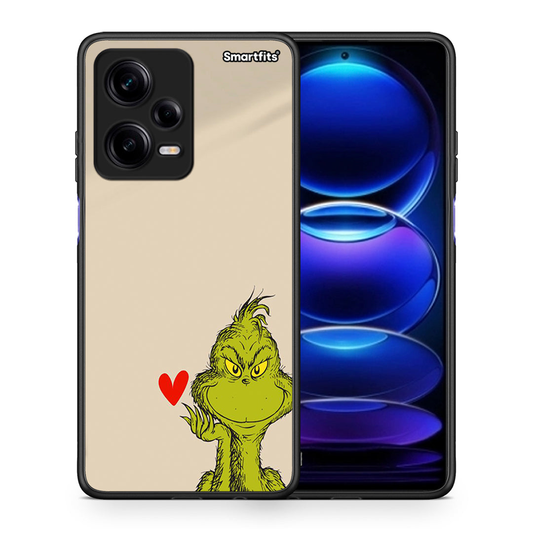 Θήκη Xiaomi Redmi Note 12 Pro 5G Xmas Grinch από τη Smartfits με σχέδιο στο πίσω μέρος και μαύρο περίβλημα | Xiaomi Redmi Note 12 Pro 5G Xmas Grinch Case with Colorful Back and Black Bezels