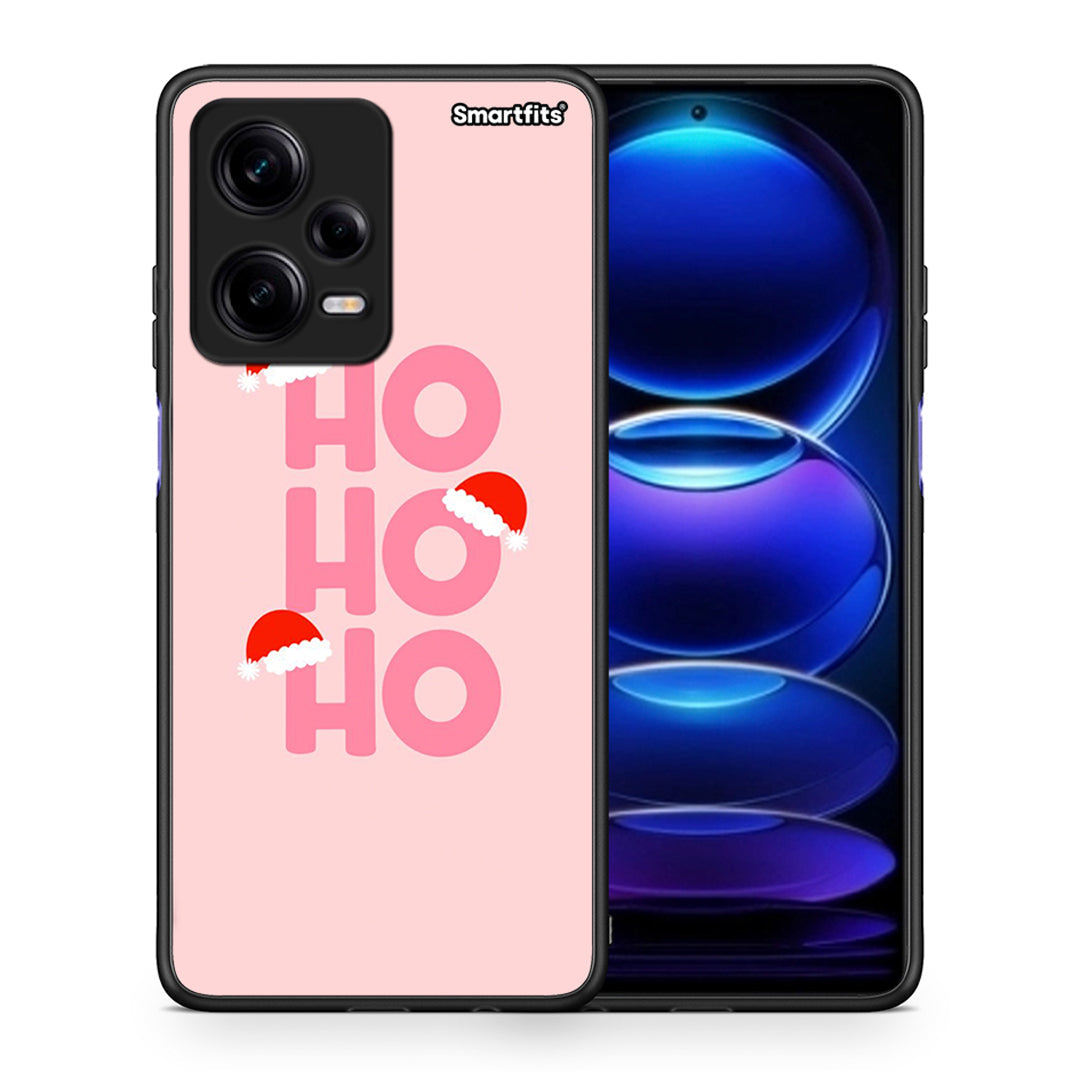 Θήκη Xiaomi Redmi Note 12 Pro 5G Xmas Ho Ho Ho από τη Smartfits με σχέδιο στο πίσω μέρος και μαύρο περίβλημα | Xiaomi Redmi Note 12 Pro 5G Xmas Ho Ho Ho Case with Colorful Back and Black Bezels